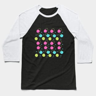 Pink blue Yellow green circle pattern Baseball T-Shirt